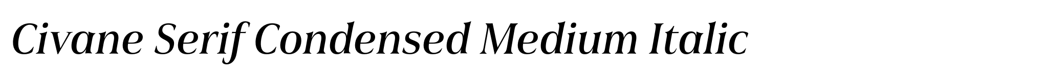 Civane Serif Condensed Medium Italic image